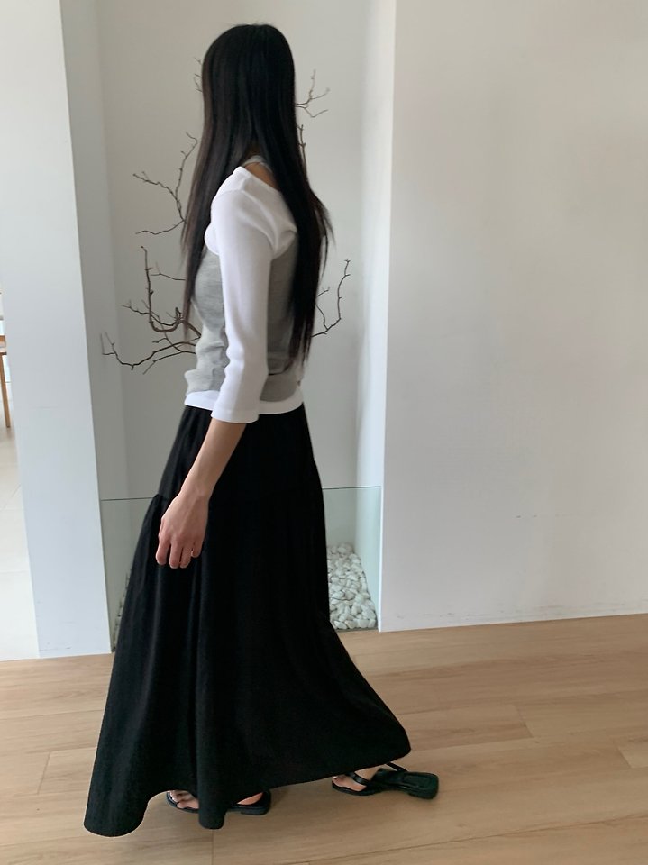 Cover - Korean Women Fashion - #momslook - Maxi Shirring Skirt - 6