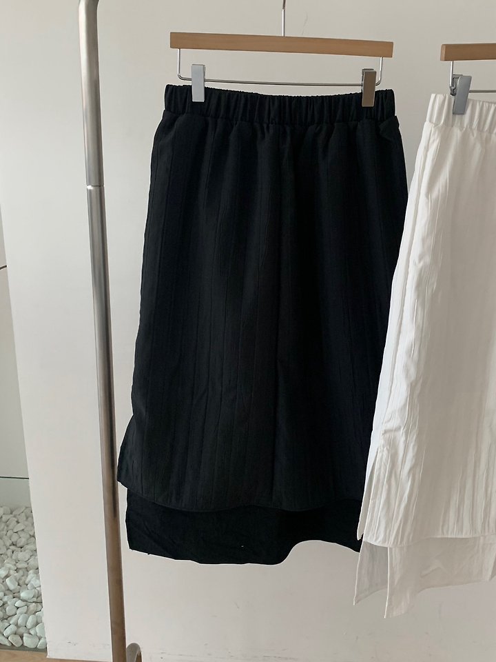 Cover - Korean Women Fashion - #momslook - Wrinkle Layered Skirt - 5