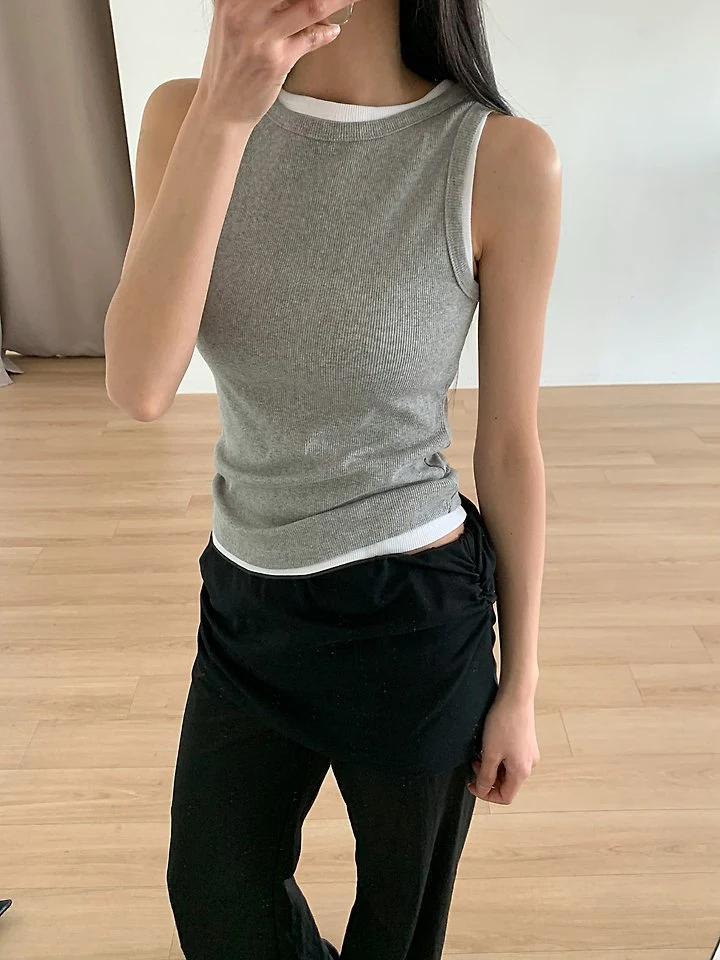 Cover - Korean Women Fashion - #momslook - Pickle Sleeveless Top - 2