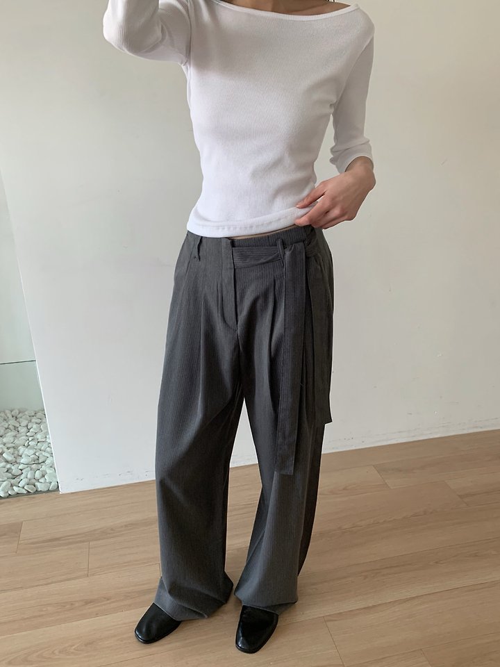 Cover - Korean Women Fashion - #momslook - Stay Wrap Slacks - 3