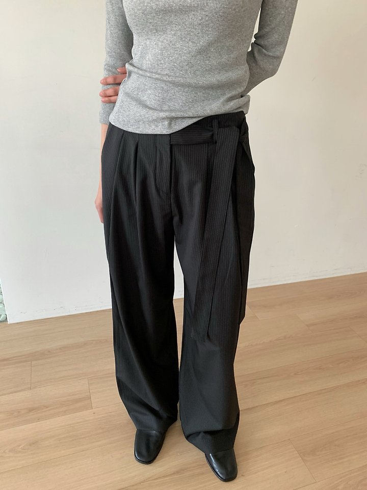 Cover - Korean Women Fashion - #momslook - Stay Wrap Slacks - 5