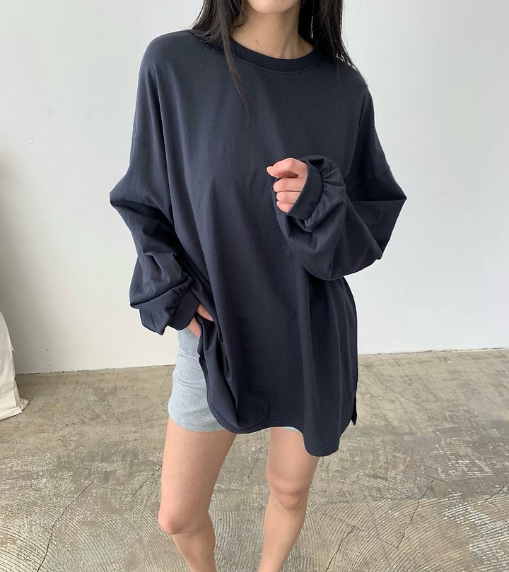 Cover - Korean Women Fashion - #momslook - Silky Loose Long Sleeve Tee - 6