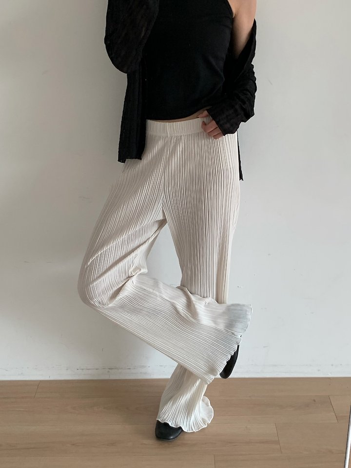 Cover - Korean Women Fashion - #vintagekidsstyle - Pleated Banding Pants - 4
