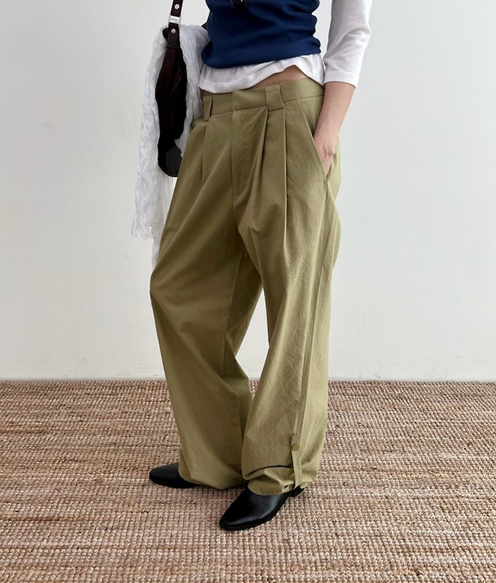 Cover - Korean Women Fashion - #pursuepretty - Rolling Belted Pants