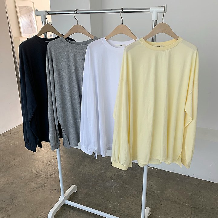Cover - Korean Women Fashion - #pursuepretty - Silky Loose Long Sleeve Tee - 12
