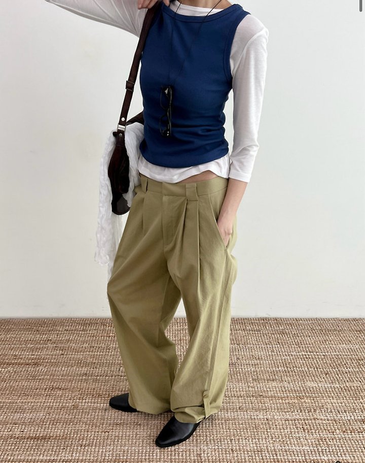 Cover - Korean Women Fashion - #restrostyle - Rolling Belted Pants - 2