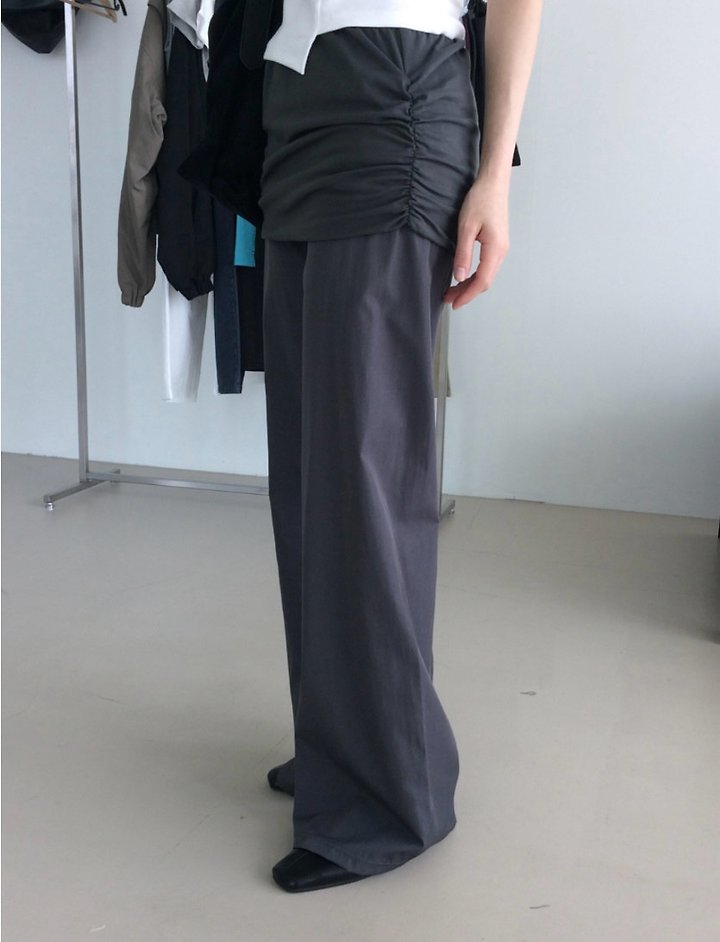 Cover - Korean Women Fashion - #shopsmall - Layered Shirring Pants - 2