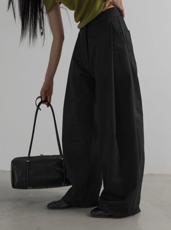 Cover - Korean Women Fashion - #shopsmall - Veil Curved Pants