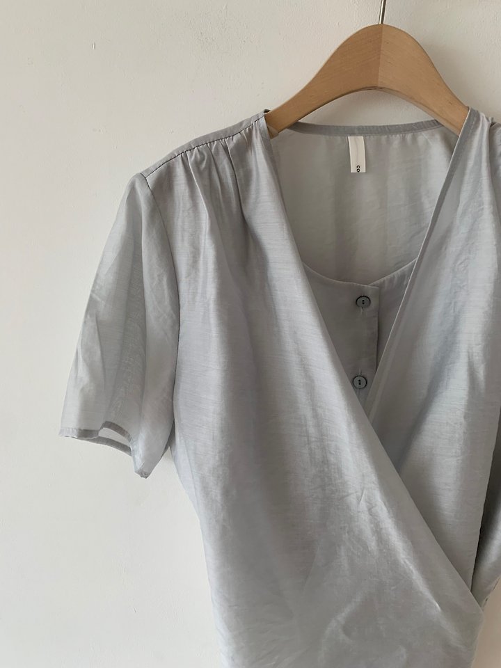 Cover - Korean Women Fashion - #thatsdarling - Round Double Wrap Shirt - 10