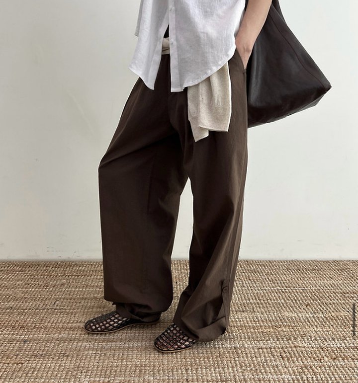 Cover - Korean Women Fashion - #thatsdarling - Rolling Belted Pants - 5