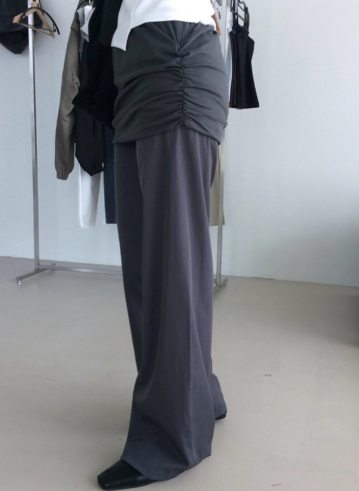 Cover - Korean Women Fashion - #thatsdarling - Layered Shirring Pants - 3