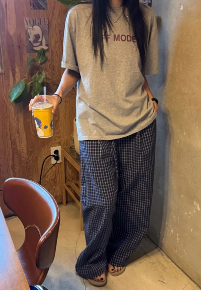 Cover - Korean Women Fashion - #thelittlethings - Encho Check Banding Pants - 2