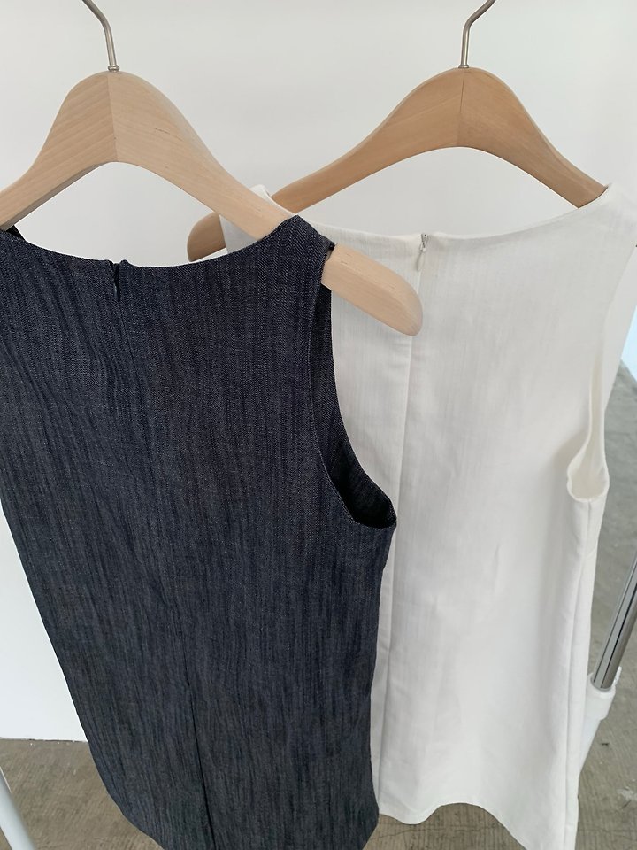 Cover - Korean Women Fashion - #vintageinspired - Indigo Mini One-piece - 5