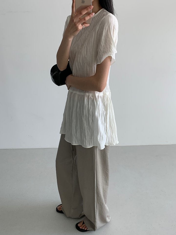 Cover - Korean Women Fashion - #vintagekidsstyle - Tie Set Blouse - 7