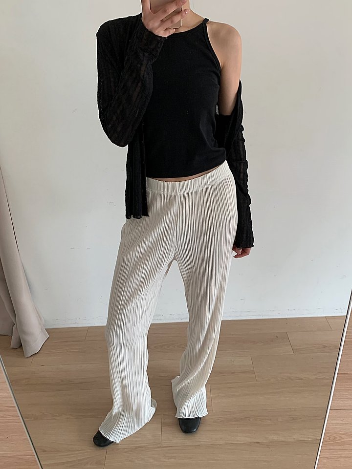 Cover - Korean Women Fashion - #vintagekidsstyle - Pleated Banding Pants - 3