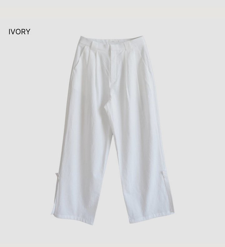 Cover - Korean Women Fashion - #womensfashion - Rolling Belted Pants - 10
