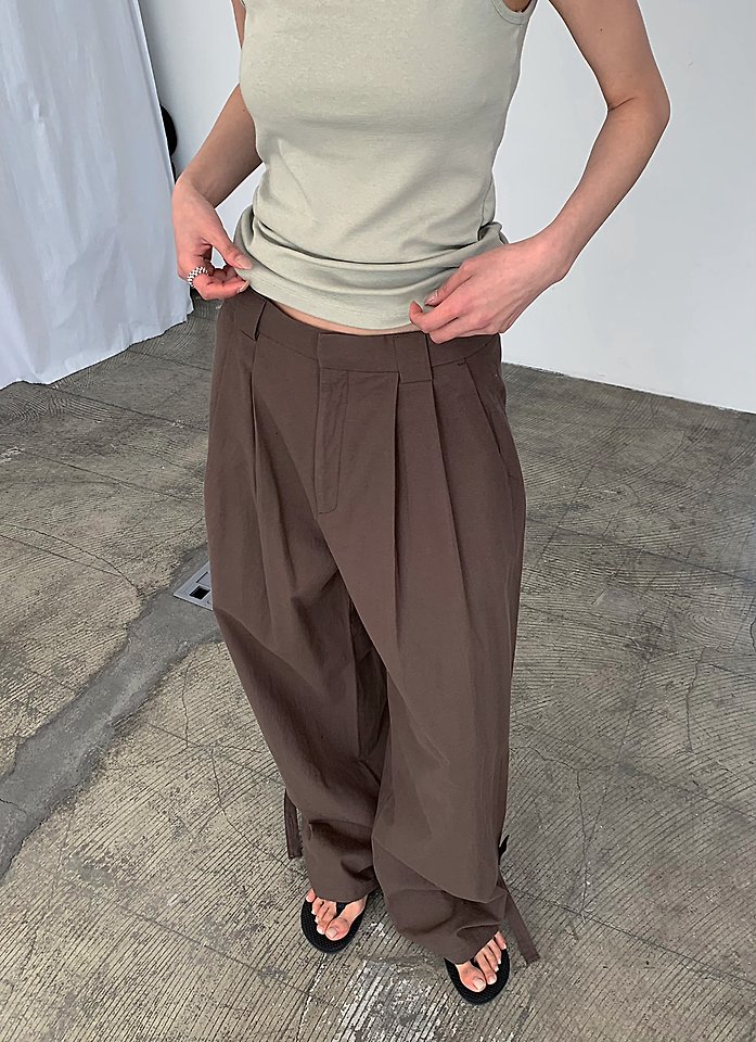 Cover - Korean Women Fashion - #womensfashion - Rolling Belted Pants - 12