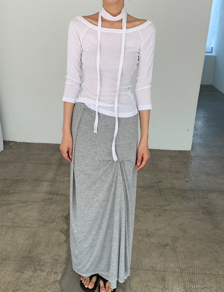 Cover - Korean Women Fashion - #momslook - Scarf Boat Tee - 4