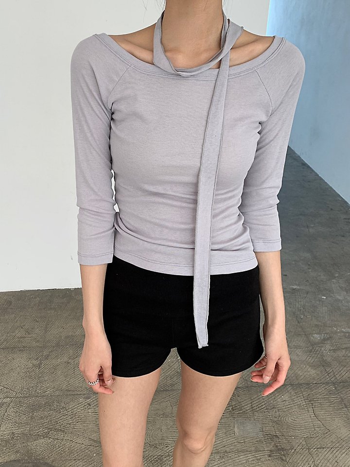 Cover - Korean Women Fashion - #womensfashion - Scarf Boat Tee - 6