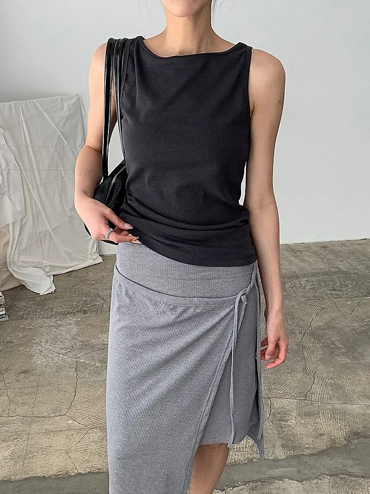 Cover - Korean Women Fashion - #womensfashion - Jelly Sleeveless Tee - 7