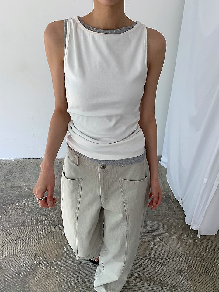Cover - Korean Women Fashion - #womensfashion - Jelly Sleeveless Tee - 9