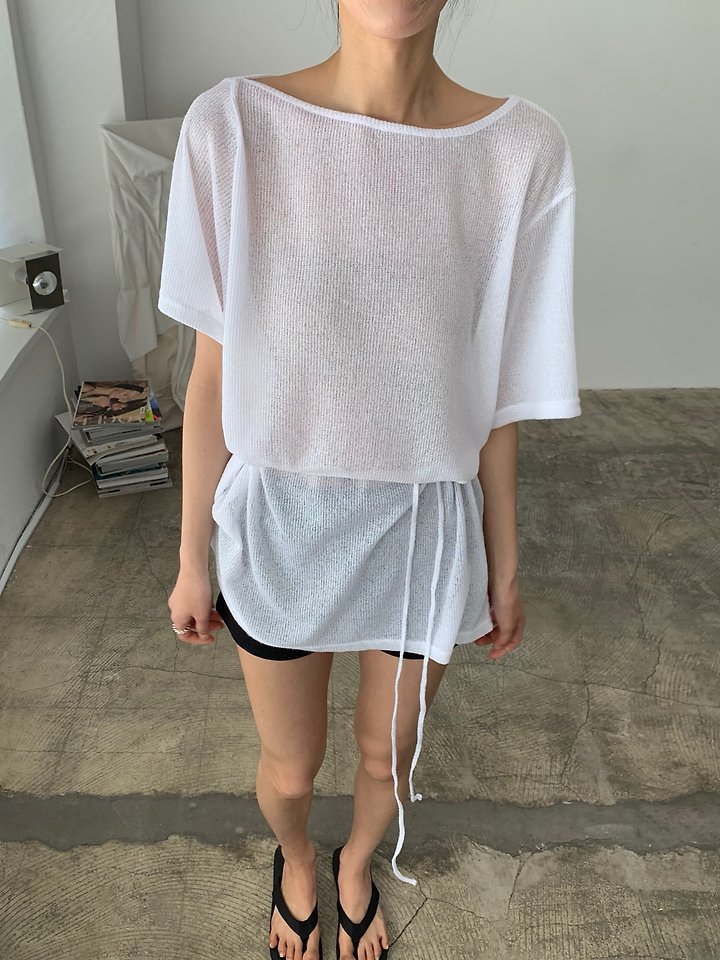 Cover - Korean Women Fashion - #womensfashion - Summer Unbalanced Loose Tee - 2