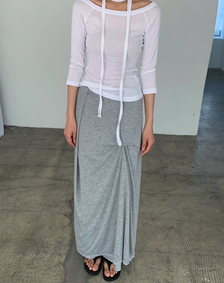 Cover - Korean Women Fashion - #womensfashion - Draped Double Skirt - 3