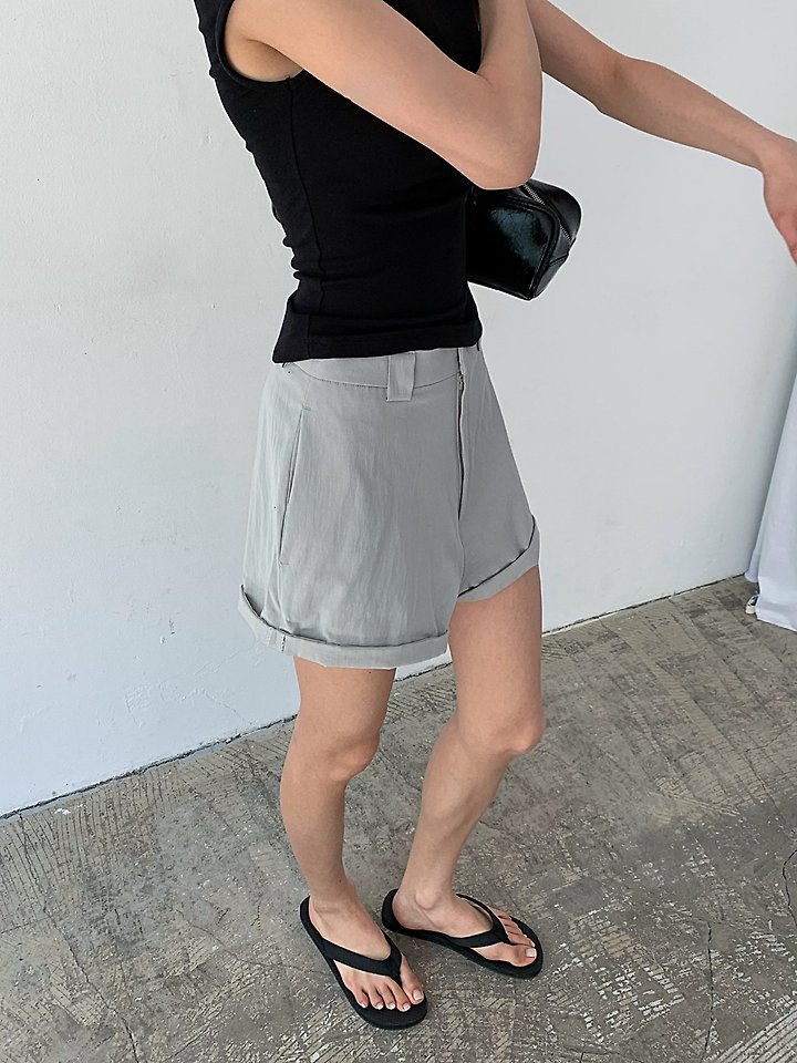 Cover - Korean Women Fashion - #womensfashion - Roll-Up Shorts - 3