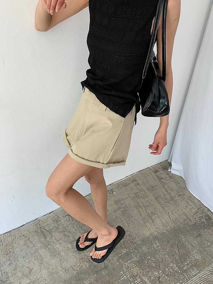 Cover - Korean Women Fashion - #womensfashion - Roll-Up Shorts - 7