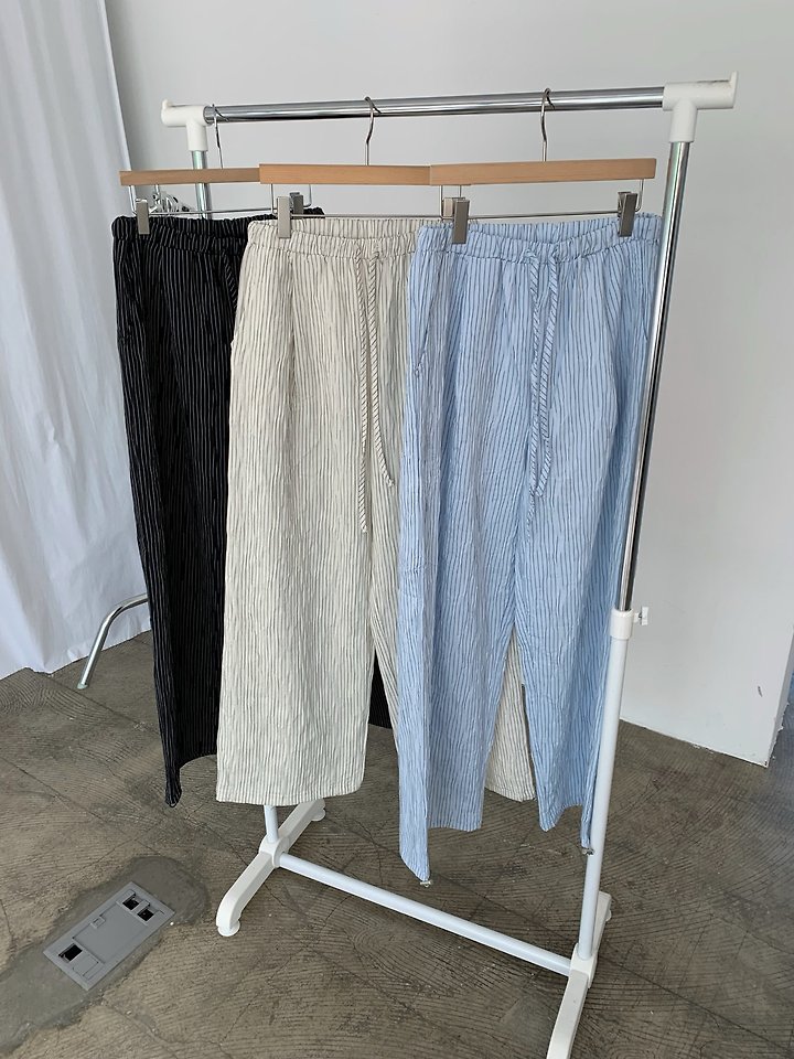 Cover - Korean Women Fashion - #womensfashion - Wrinkle Stripe Two-Way Pants - 11