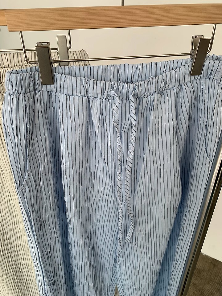 Cover - Korean Women Fashion - #womensfashion - Wrinkle Stripe Two-Way Pants - 9