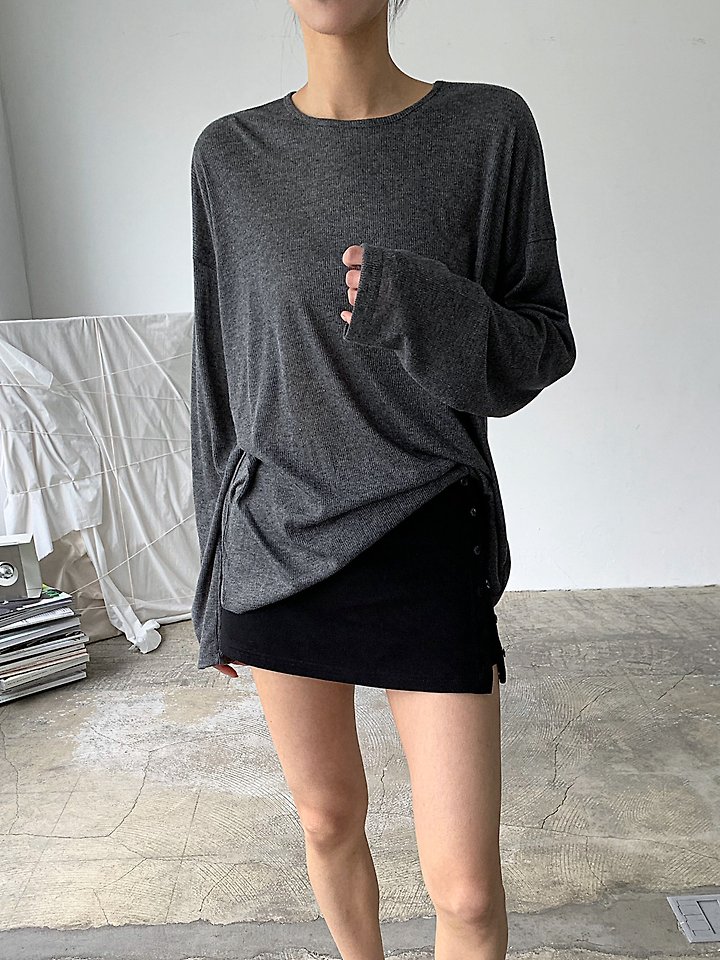Cover - Korean Women Fashion - #womensfashion - Sheer Boxy Long Sleeve Tee