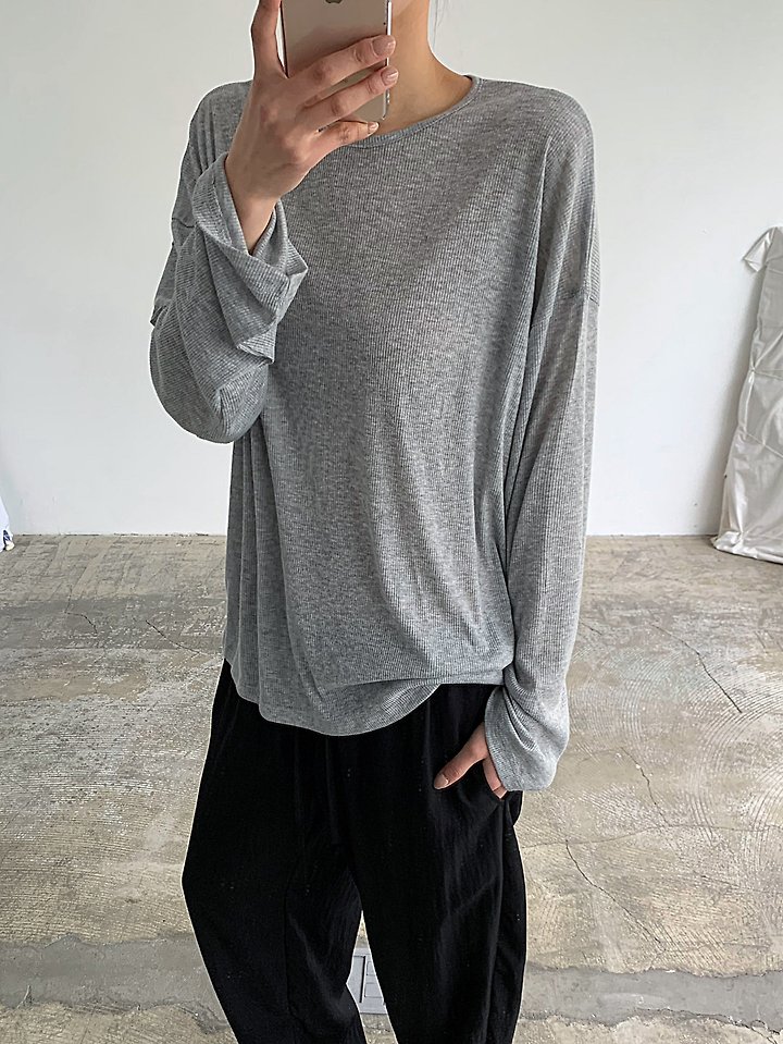 Cover - Korean Women Fashion - #womensfashion - Sheer Boxy Long Sleeve Tee - 5