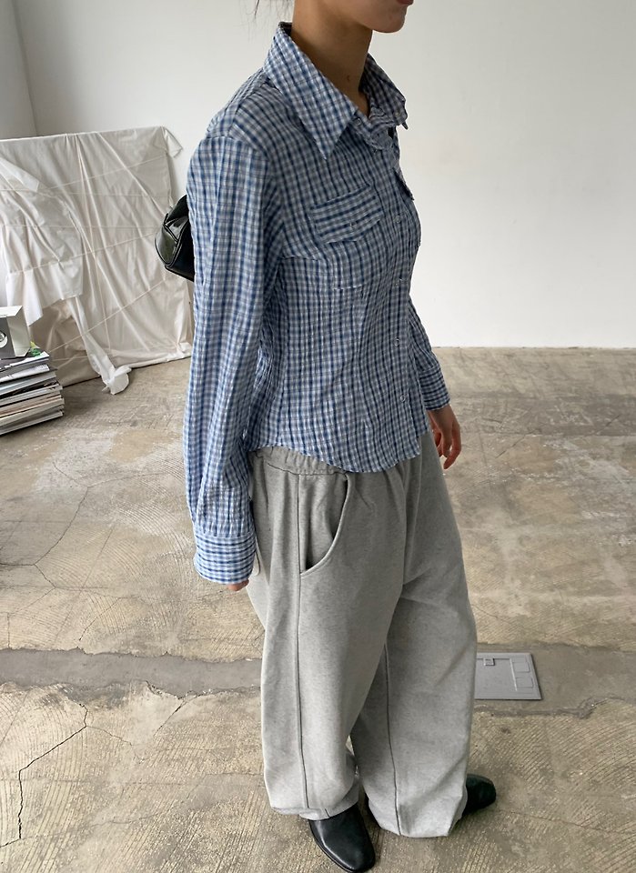 Cover - Korean Women Fashion - #womensfashion - Check Snap Shirt - 3