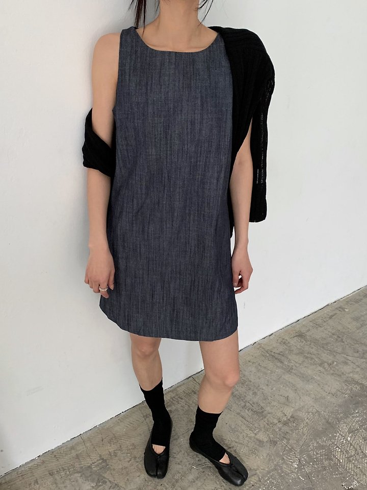 Cover - Korean Women Fashion - #momslook - Indigo Mini One-piece - 4
