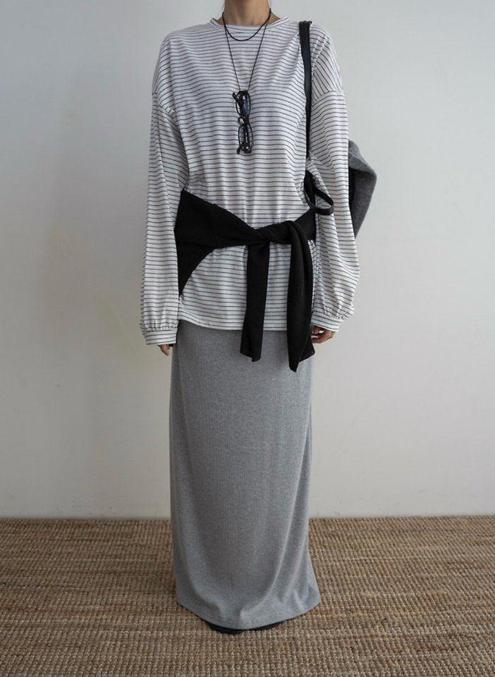 Cover - Korean Women Fashion - #womensfashion - Striped Loose Tee - 9