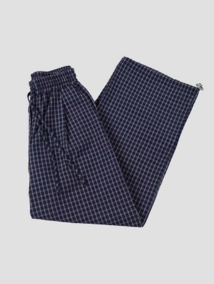 Cover - Korean Women Fashion - #womensfashion - Encho Check Banding Pants - 6