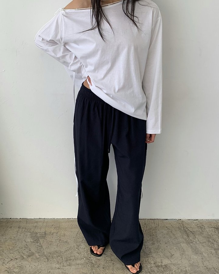 Cover - Korean Women Fashion - #womensfashion - Ent Banding Pants - 7
