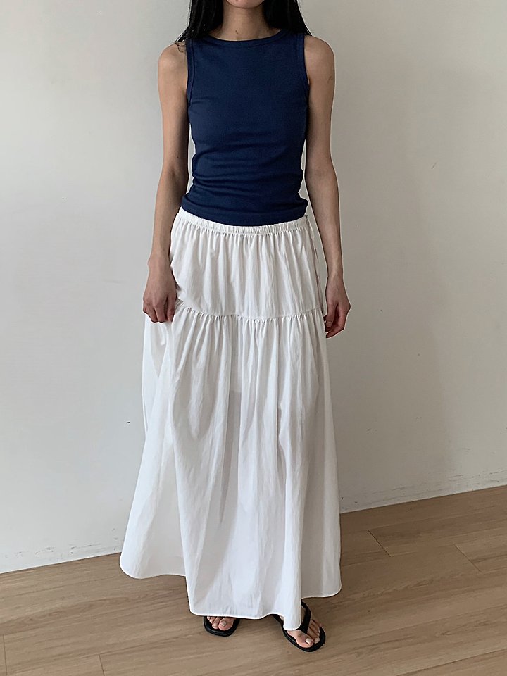 Cover - Korean Women Fashion - #womensfashion - Maxi Shirring Skirt - 9
