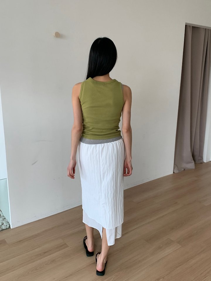 Cover - Korean Women Fashion - #womensfashion - Wrinkle Layered Skirt - 2