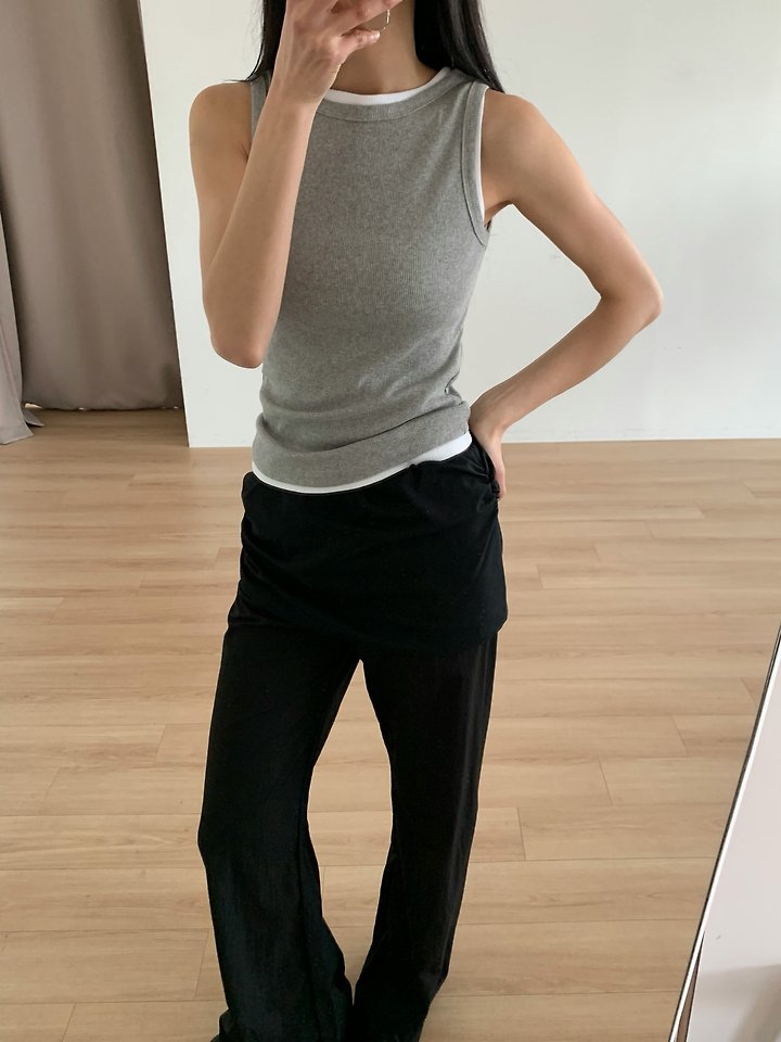 Cover - Korean Women Fashion - #womensfashion - Pickle Sleeveless Top - 3