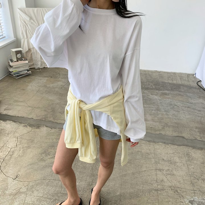 Cover - Korean Women Fashion - #womensfashion - Silky Loose Long Sleeve Tee
