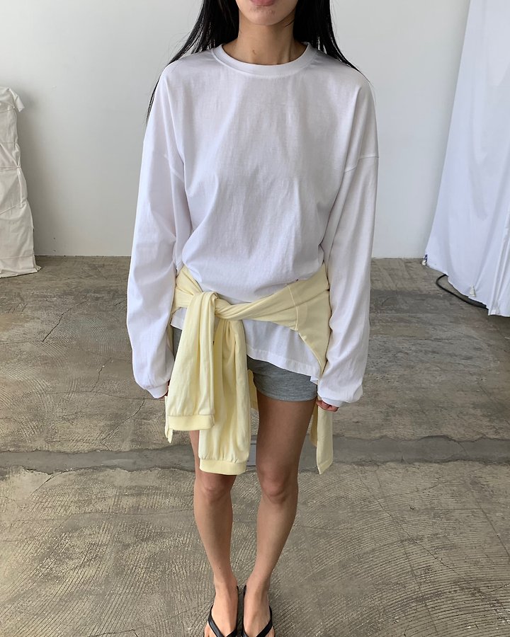 Cover - Korean Women Fashion - #womensfashion - Silky Loose Long Sleeve Tee - 3