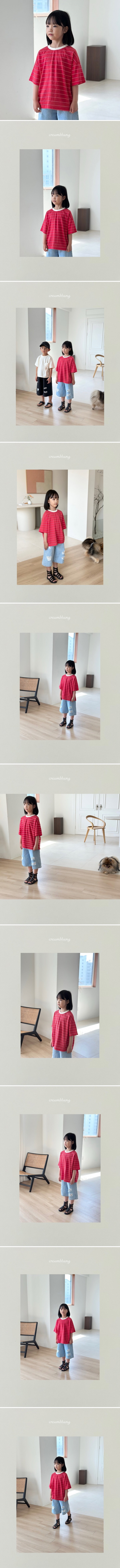 Cream Bbang - Korean Children Fashion - #discoveringself - Pigment Stripe Tee - 2