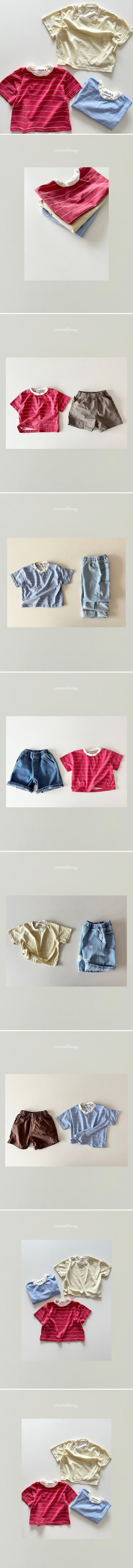 Cream Bbang - Korean Children Fashion - #fashionkids - Pigment Stripe Tee - 3