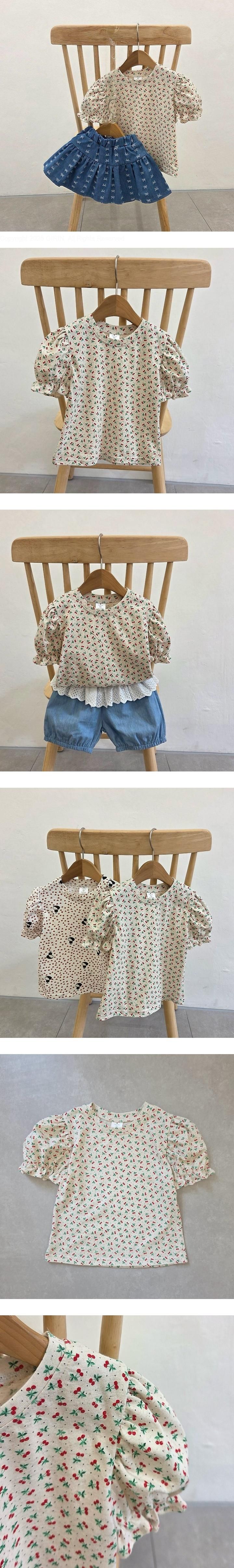 Dazzling - Korean Children Fashion - #designkidswear - Cherry Tee