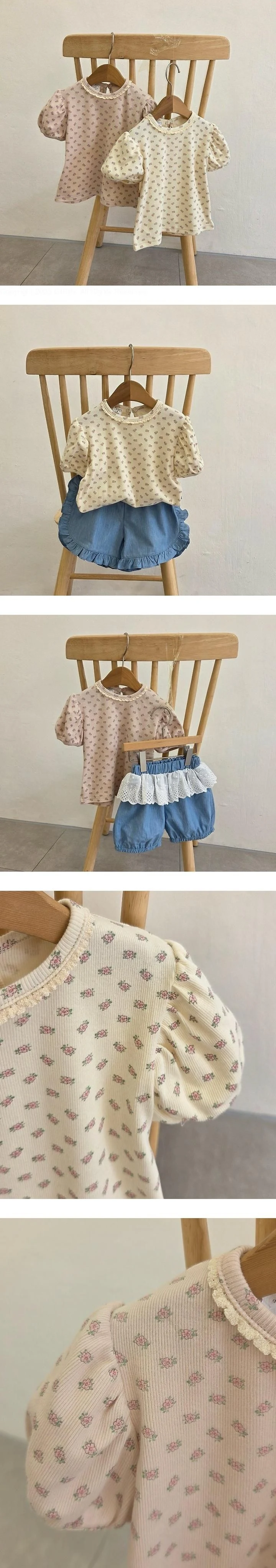 Dazzling - Korean Children Fashion - #fashionkids - Lace Flower Tee