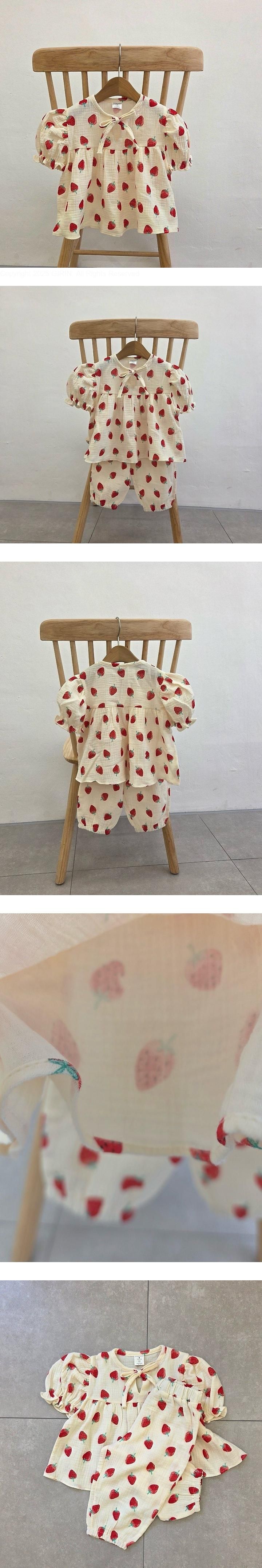 Dazzling - Korean Children Fashion - #kidzfashiontrend - Strawberry Blouse