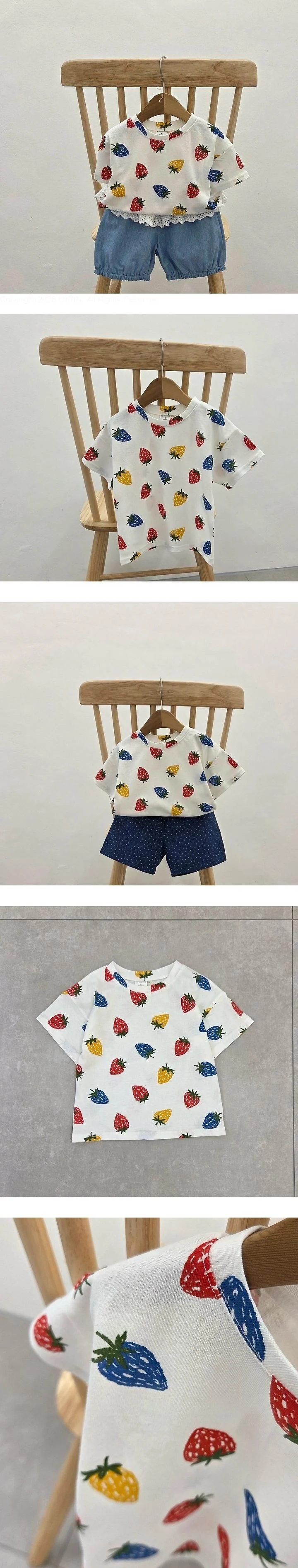 Dazzling - Korean Children Fashion - #magicofchildhood - Color Strawberry Tee
