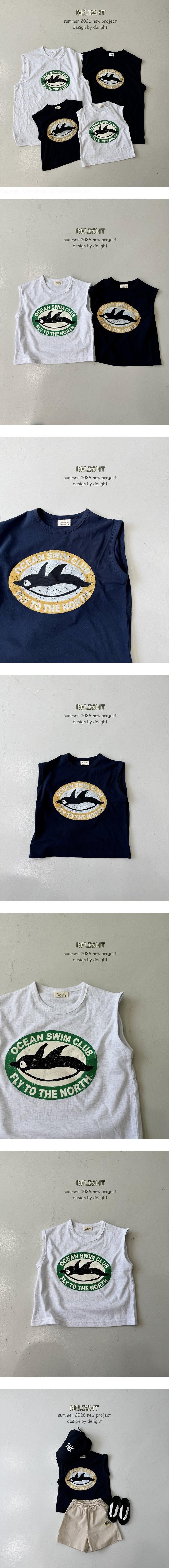 Delight - Korean Women Fashion - #momslook - Crack Penguin Sleeveless Tee (Adult)